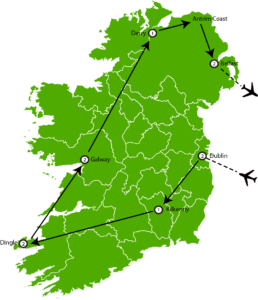 Ireland Tour Route